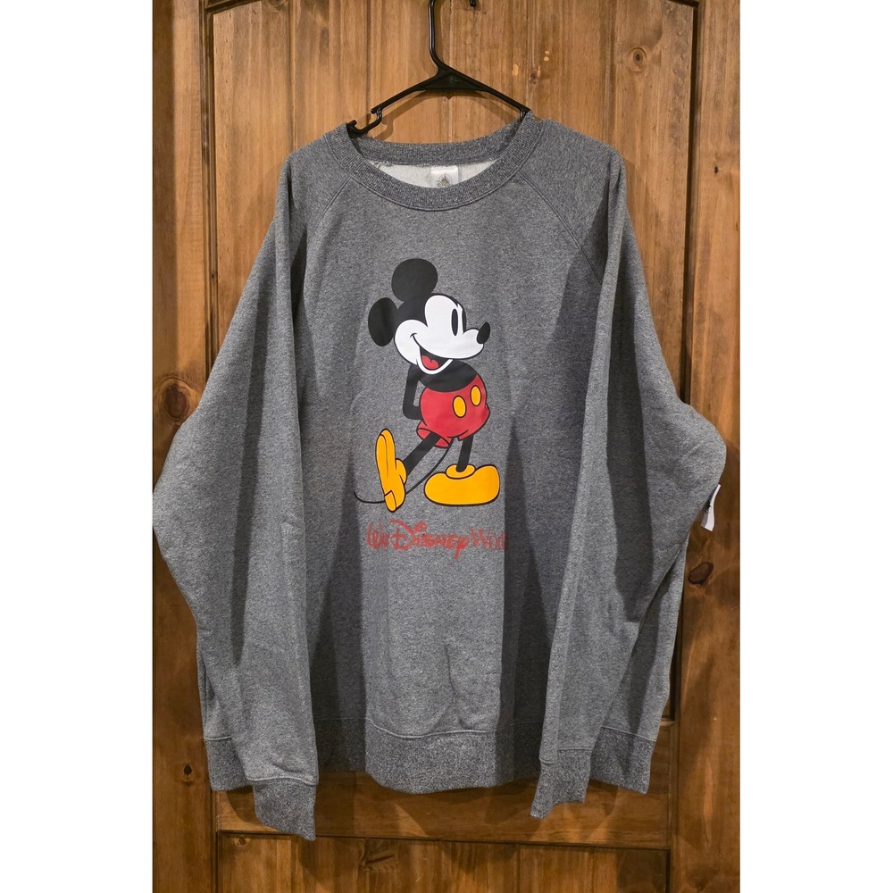 Disney Mickey Mouse Sweatshirt Womens 3XL Grey New Walt Disney World Graphic